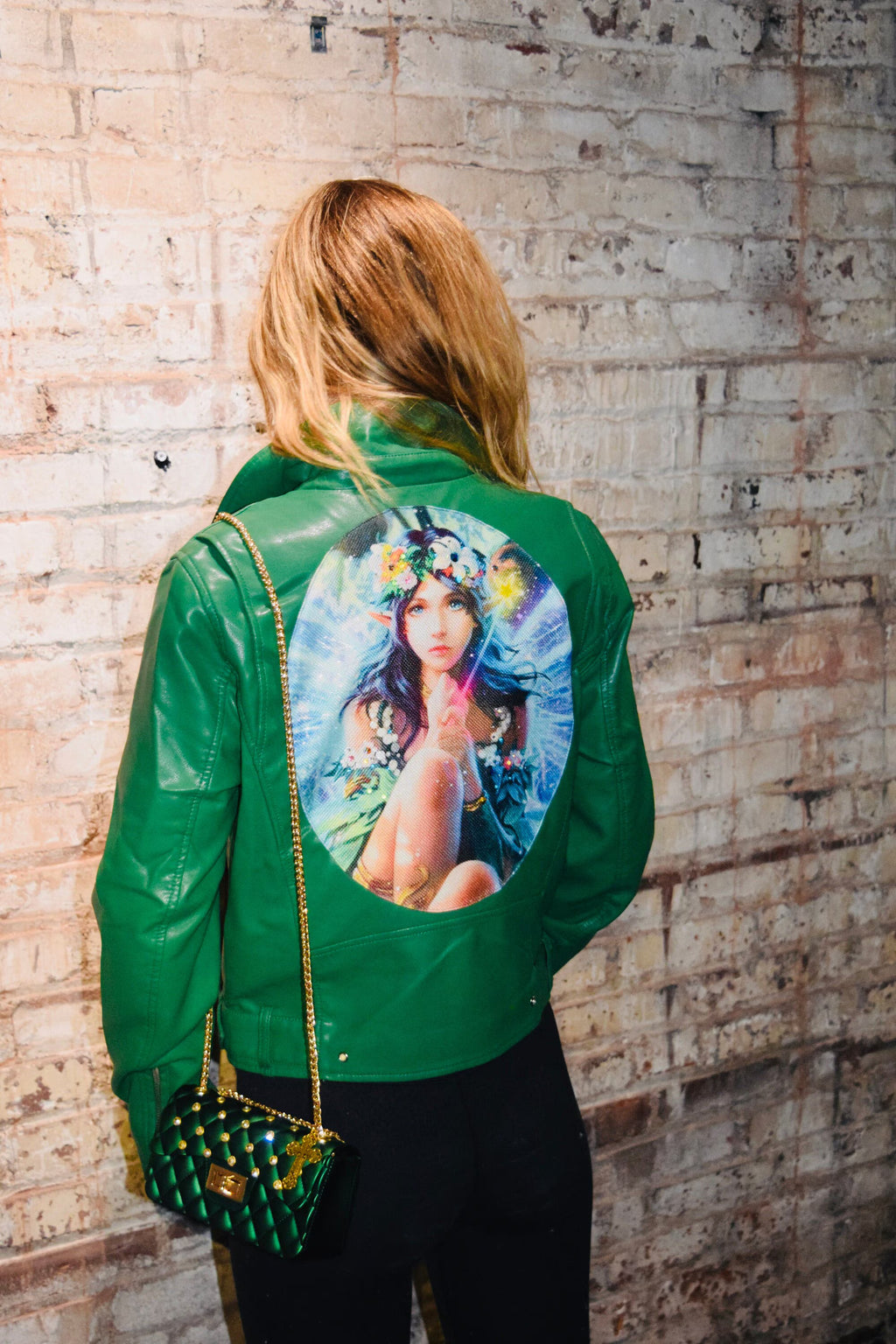 Floral Fairy Motorcycle Jacket