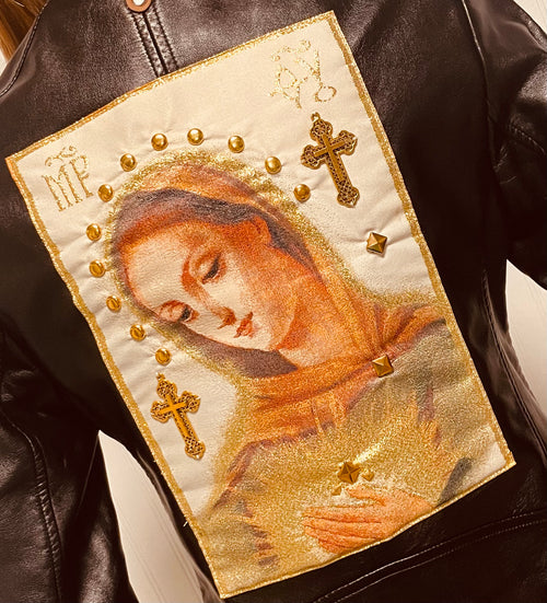 Embellished Gold Madonna Icon Jacket