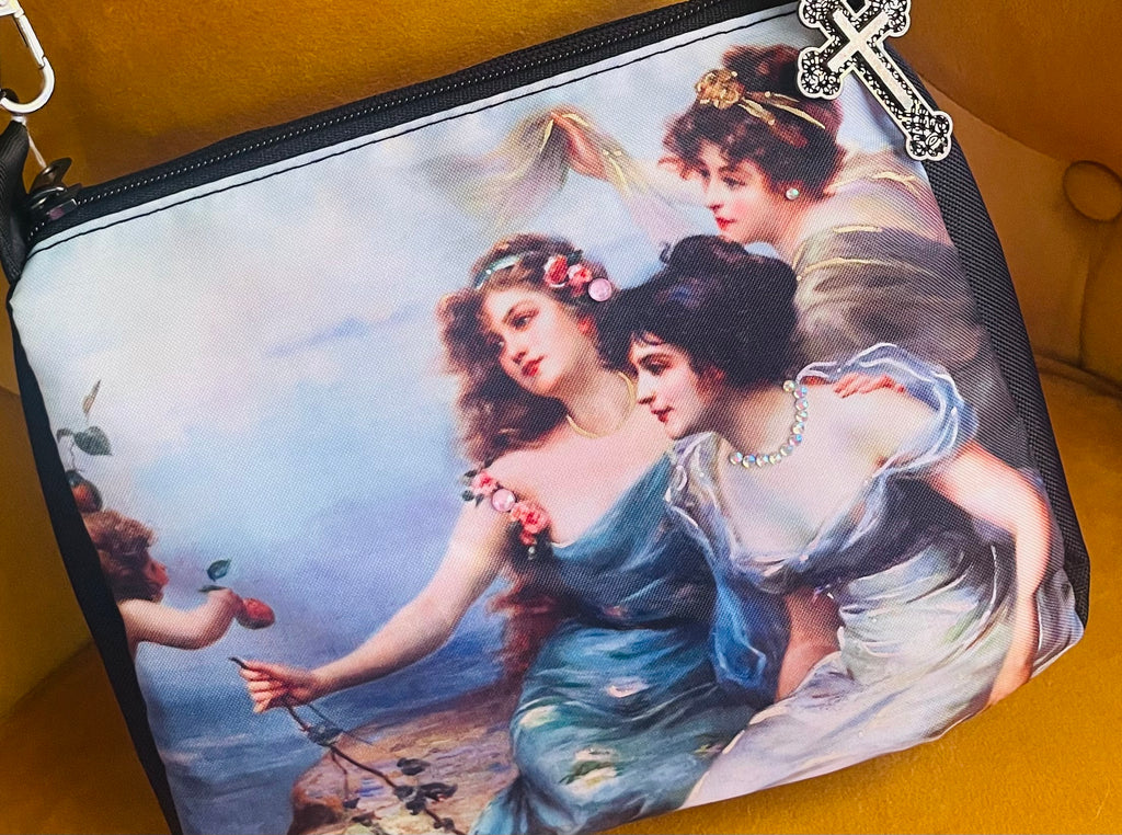 Romantic Ladies Hand Painted Bag