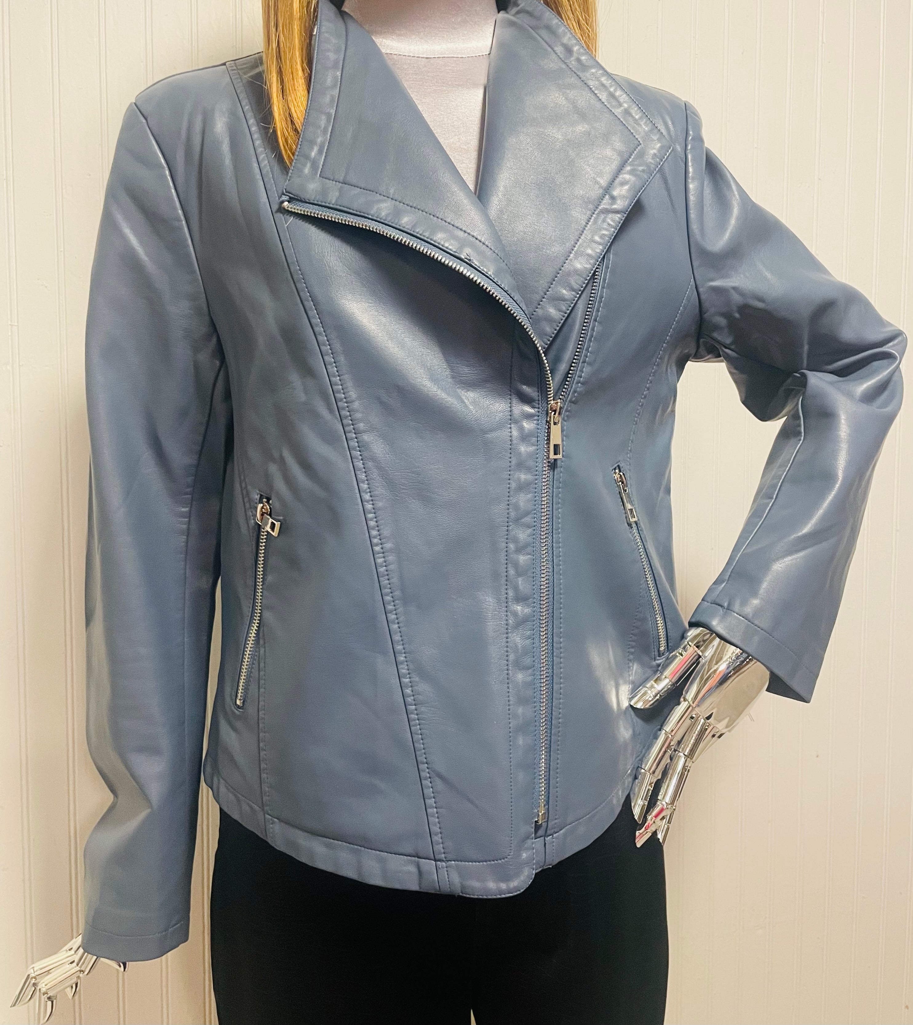 Holy Cross Blue Jacket Hand Painted