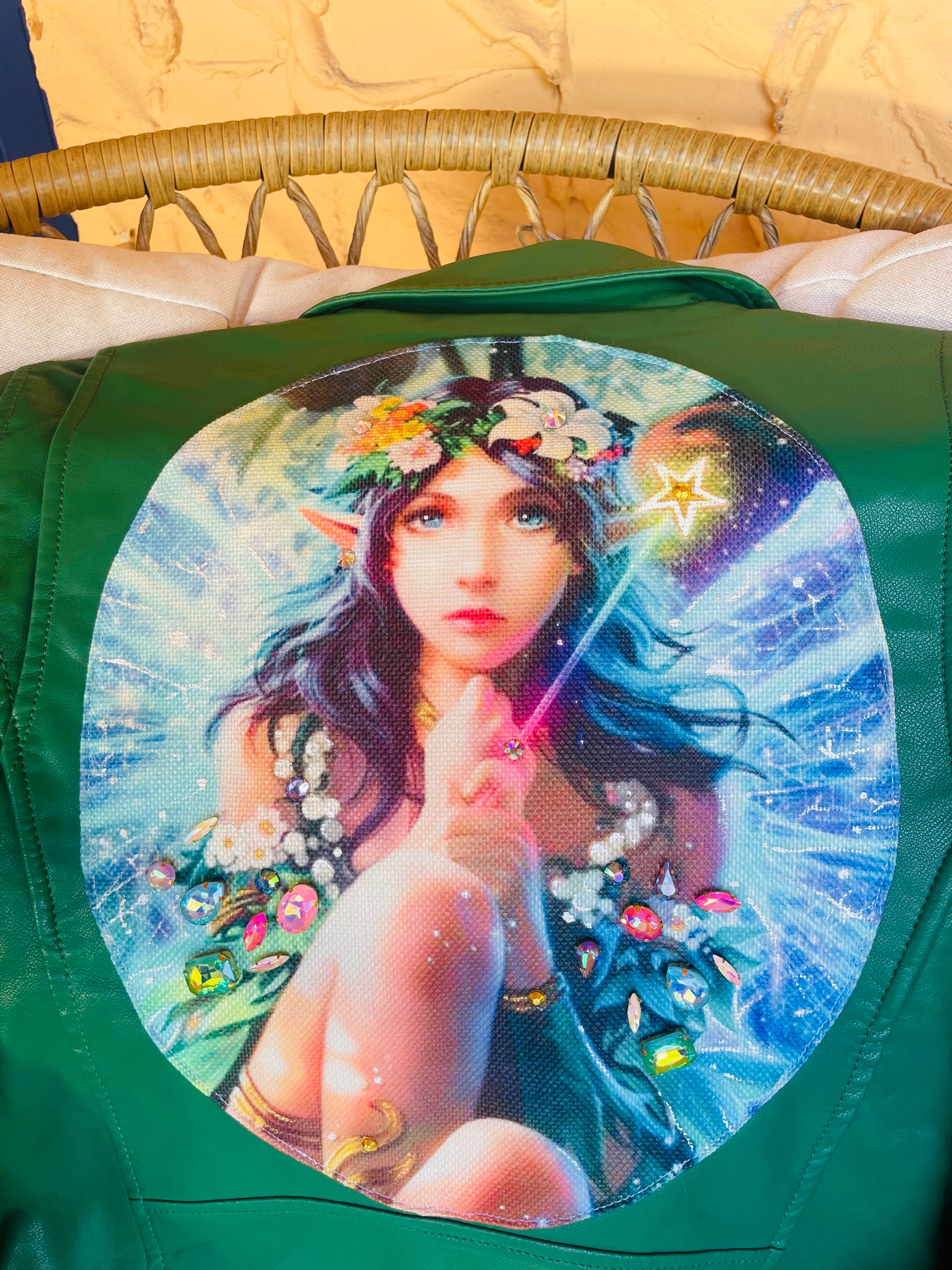 Floral Fairy Motorcycle Jacket