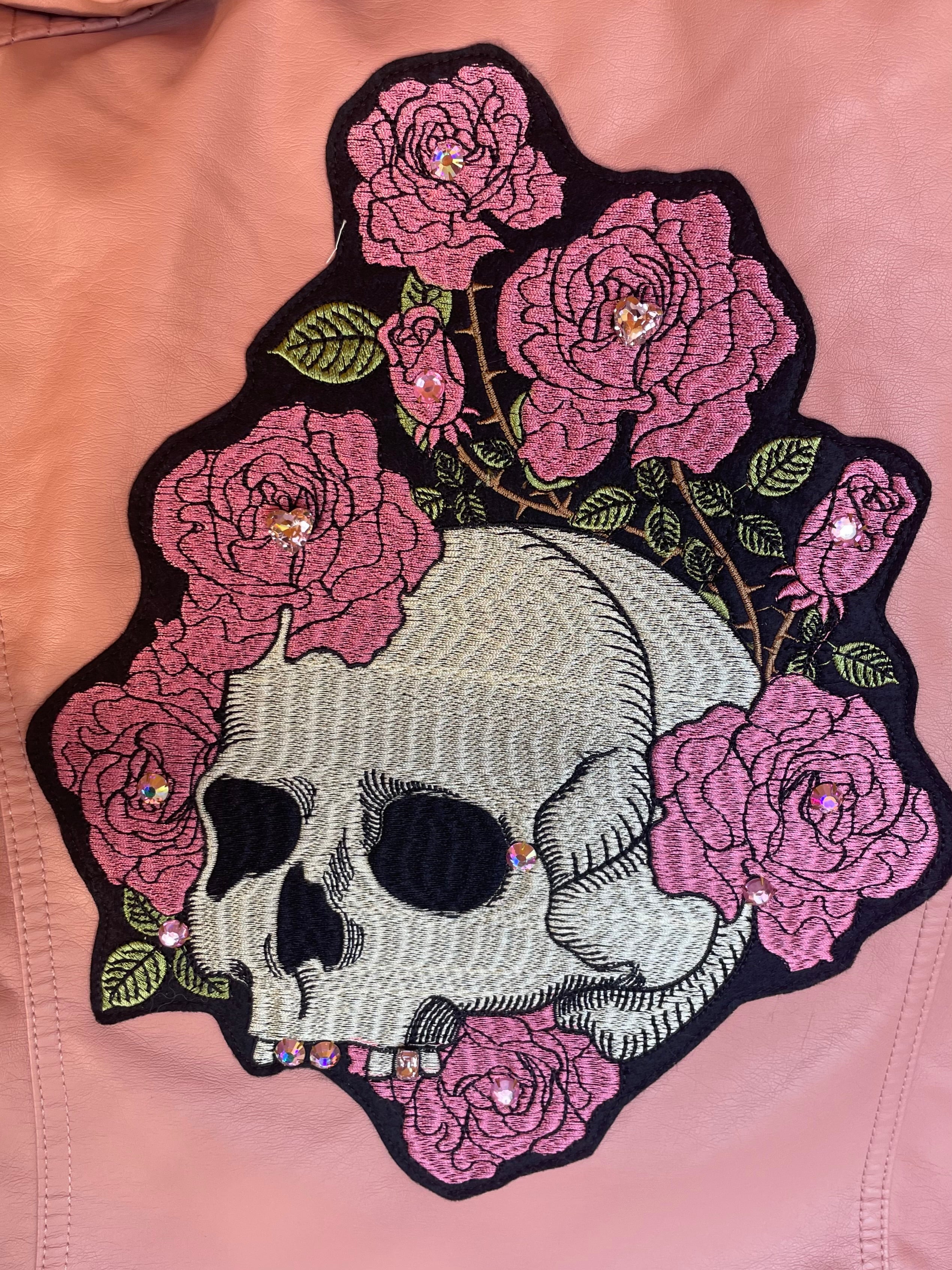 Pink Skull Jacket Removable Hood