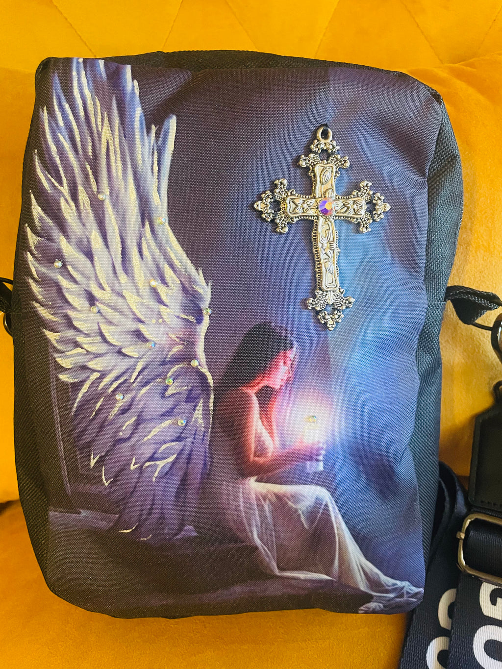 Prayer Angel Hand Painted Bag
