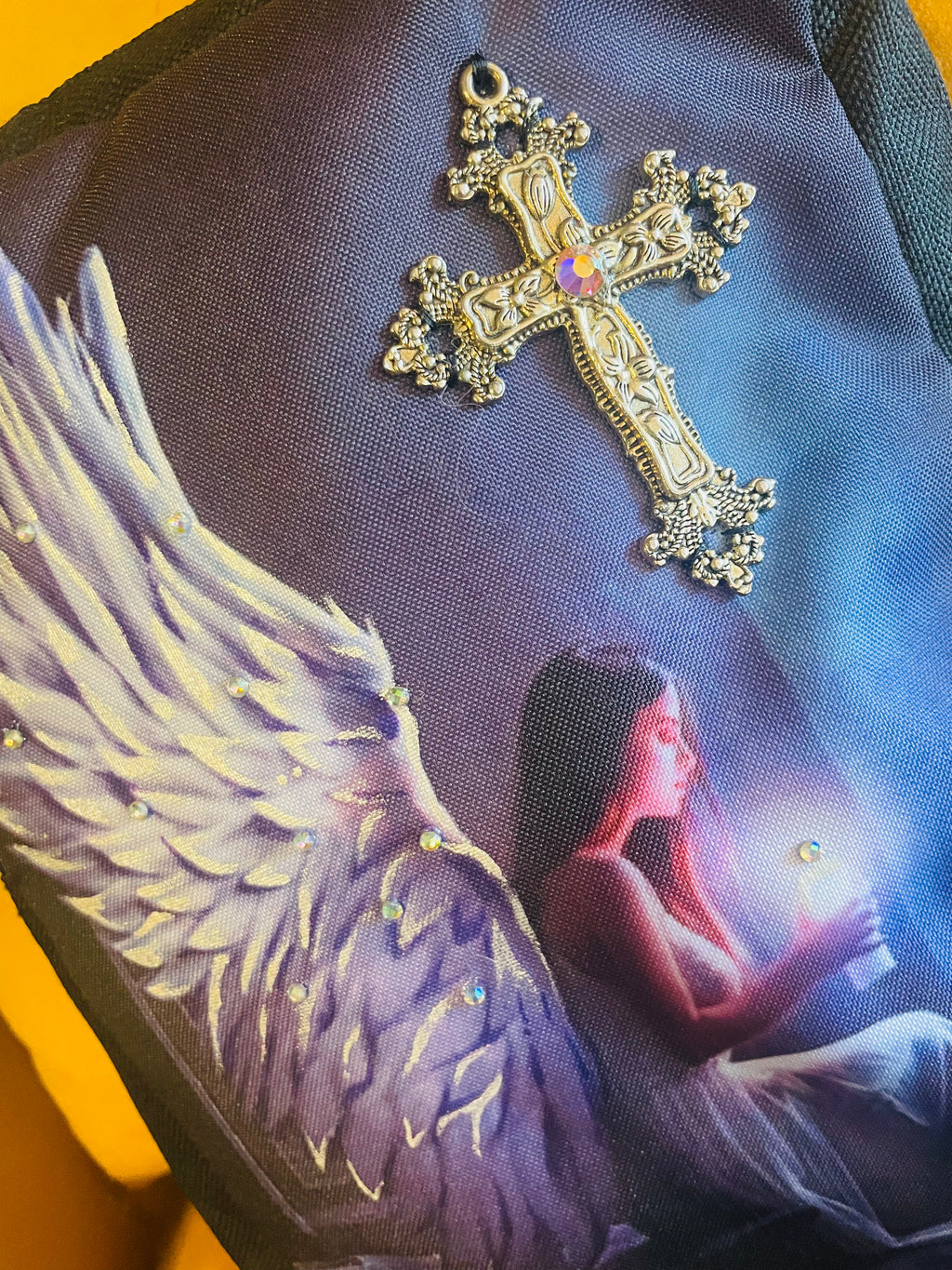 Prayer Angel Hand Painted Bag