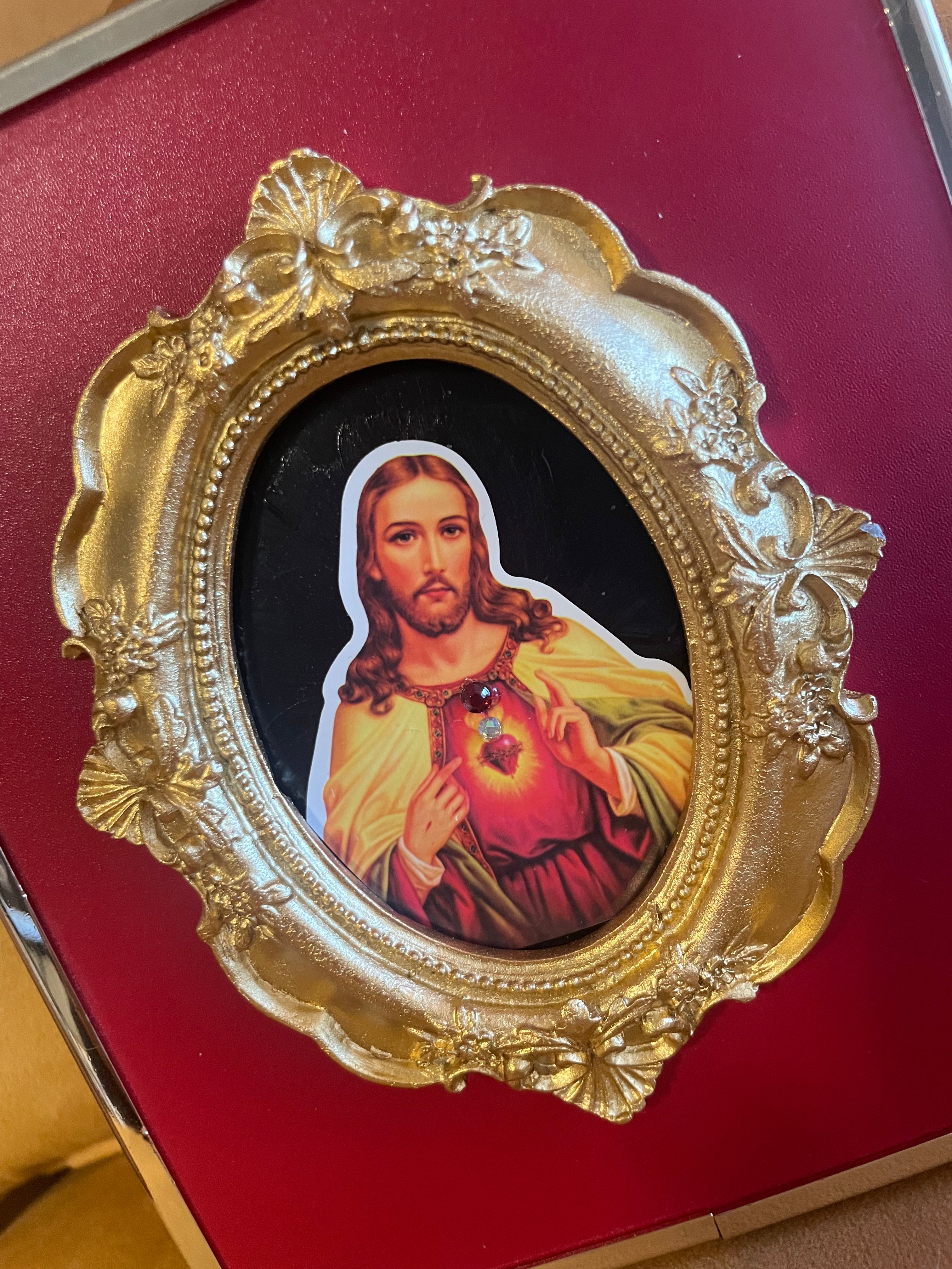 Sacred Heart of Jesus Frame Bag Convertible Handle/Strap