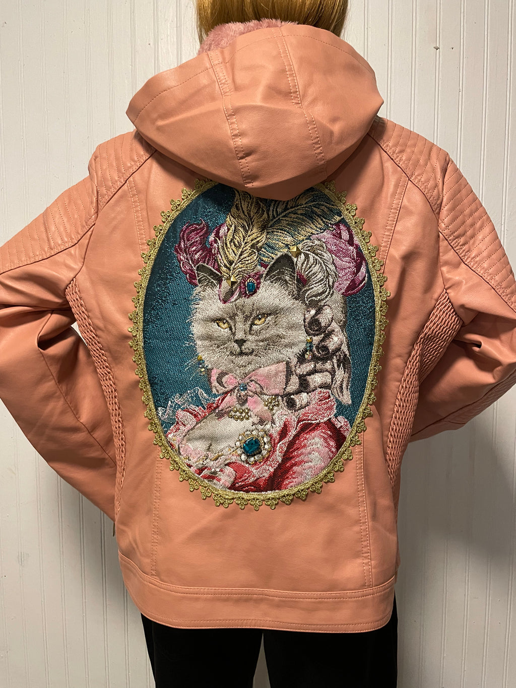 Pink Cat Couture Jacket Removable Hood