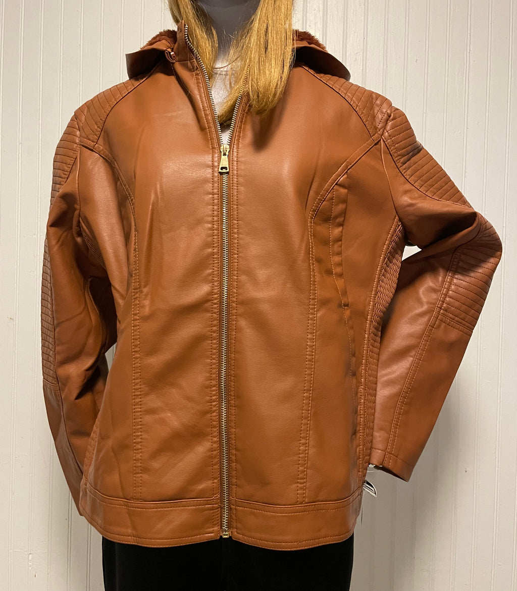 Brown Skater Dog Jacket Removable Hood
