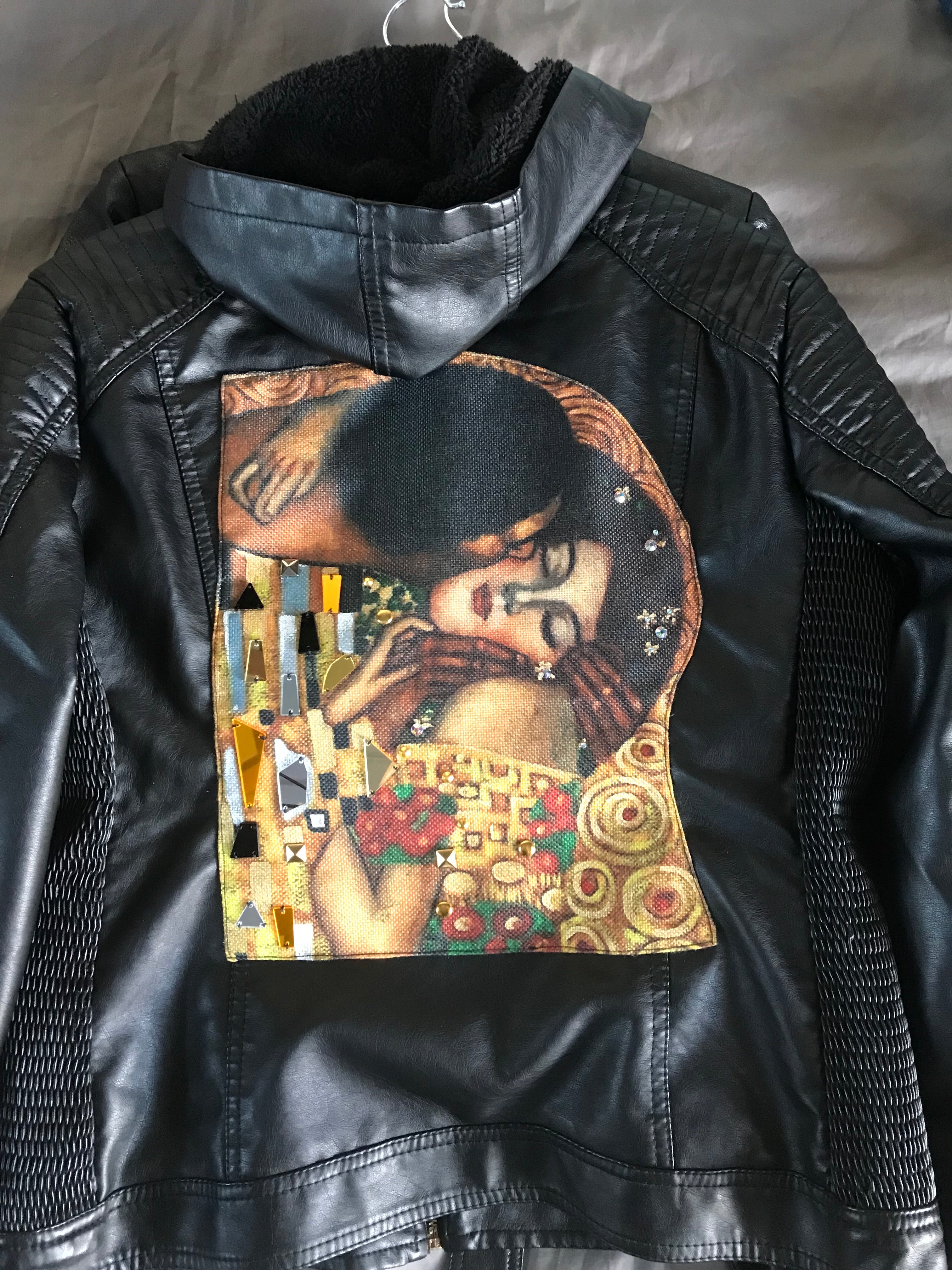 Klimt Tribute Kiss Jacket Removable Hood
