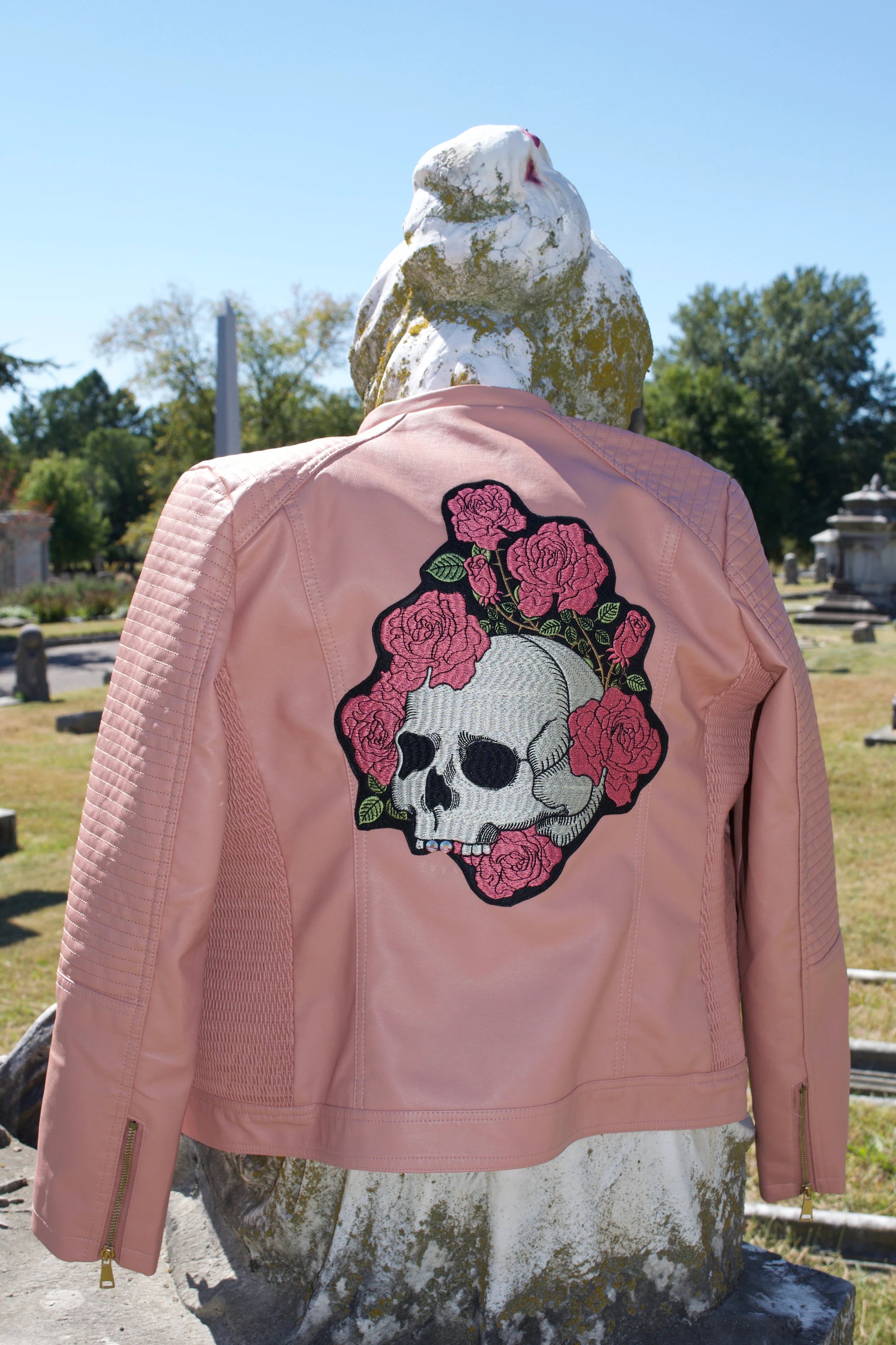Pink Skull Jacket Removable Hood