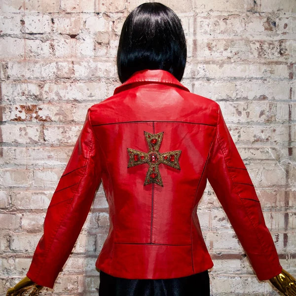 Red Gothic Cross Jacket