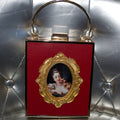 Red Vintage Painting Frame Bag Convertible Straps